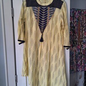 DRESS EMBROIDERED DETAILS RAYON L XL18 ACROSS CHEAT